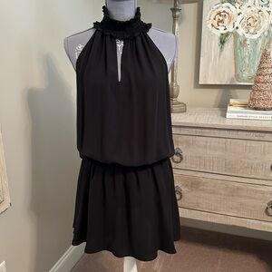 NWOT Amanda Uprichard Kimmie smocked sleeveless mini dress in black